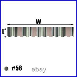 Waterproof Store Banner Replacement Fabric Strips Awning Wavy Valance Sun Shade