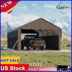 Waterproof Tarp Metal Carport 12x20 Heavy Duty Enclosed Steel Carport Cover