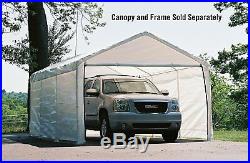 White Canopy Enclosure Kit 12 x 20 Car Port Shelter Cover Tent Portable Garage
