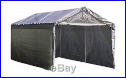 White Canopy Enclosure Kit 12 x 20 Car Port Shelter Cover Tent Portable Garage