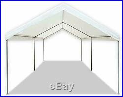 White Carport Canopy Tent 10 X 20 Feet Domain Portable Garage Tent Heavy Duty