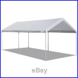 White Carport Canopy Tent 10 X 20 Feet Domain Portable Garage Tent Heavy Duty