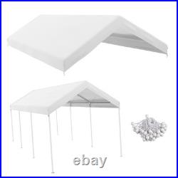White Garage Canopy Cover Replacement for 10x20 Carport, Weather-Resistant
