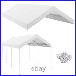 White Garage Canopy Cover Replacement for 10x20 Carport, Weather-Resistant