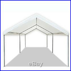 White Heavy Duty Canopy Tent 10 x 20 FT Steel Carport Portable Car Shelter 6 Leg