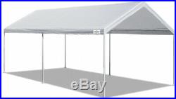 White Heavy Duty Canopy Tent 10 x 20 FT Steel Carport Portable Car Truck Shelter