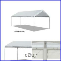 White Heavy Duty Canopy Tent 10 x 20 FT Steel Carport Portable Car Truck Shelter