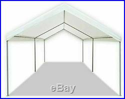 White Heavy Duty Canopy Tent 10x20 FT Steel Carport Portable Car Shelter