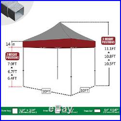 White Heavy Duty Ez Pop Up Canopy 10x10 Commercial Event Tent With Wheeled Bag