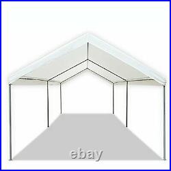 White Heavy Duty Garage Canopy Tent 10x20 FT Steel Carport Portable Car Shelter