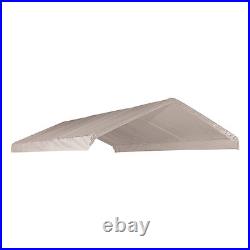 White Heavy Duty Valance Replacement Canopy Tarp Carport Cover For 10 X 20 Frame