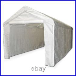 White Heavy Duty Valance Replacement Canopy Tarp Carport Cover For 10 X 30 Frame
