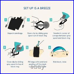 Wind-Powered Portable Sun Shade 75 Sq. Ft. Of Shade