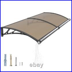 Window Awning Front Door Eaves Canopy Seamless One-piece Cover with Large Gutter