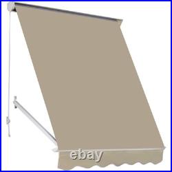 Window Awning Manual Retractable Outdoor Patio Canopy Sun Shade Shelter Drop Arm