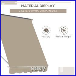 Window Awning Manual Retractable Outdoor Patio Canopy Sun Shade Shelter Drop Arm