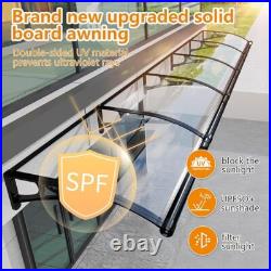 Window Door Awning Canopy for Doorways Patio Balcony Shade Polycarbonate Sheet