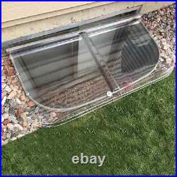 Window Well Cover 250 lb. Weight Capacity Clear Plastic Hardware 52 in. X 26 in