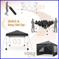 Winkalon 8x8 Pop up Canopy Easy Set up Canopy with Sidewalls, Commercial Outd