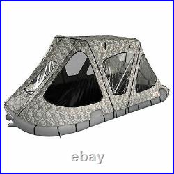 Winter Waterproof Canopy Tent 6'x5' for Inflatable Boats 12.5' long Wind Protect