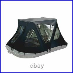 Winter Waterproof Canopy Tent for Inflatable Boats 10.5 Ft Long Black Full Tent
