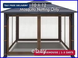 Wonwon Universal Replacement Mosquito Netting Outdoor Gazebo Canopy 4-Panel Sc