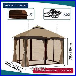 Wonwon Universal Replacement Mosquito Netting Outdoor Gazebo Canopy 4-Panel Sc