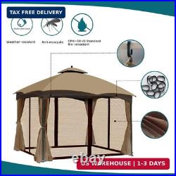 Wonwon Universal Replacement Mosquito Netting Outdoor Gazebo Canopy 4-Panel Sc
