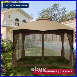 Wonwon Universal Replacement Mosquito Netting Outdoor Gazebo Canopy 4-Panel Sc
