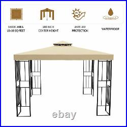 YITAHOME 10 x 10 Outdoor Canopy Gazebo Vented Garden Tent withSteel Frame Patio