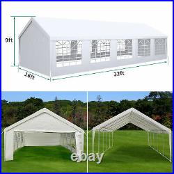 YITAHOME 32'x16' Canopy Gazebo Heavy Duty White Carport Wedding Party Tent Patio