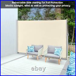 Yescom Retractable Side Awning Outdoor Patio Wind Screen Privacy Shade Divider