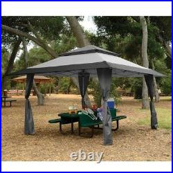 Z-Shade 13' x 13' Foot Instant Gazebo Canopy Tent Outdoor Patio Shelter, Gray